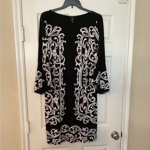 Elegant Black and White Dress